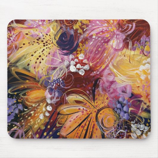  Bright Floral Mouse Mat Pad 4 Muismat (Voorkant)