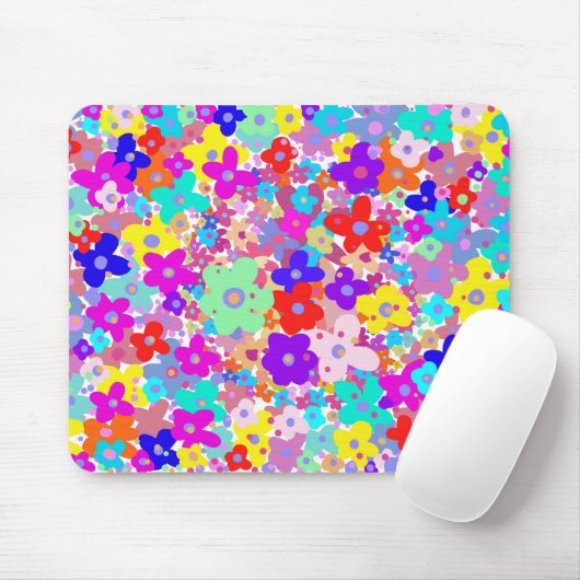 Bright Floral Mousepad Muismat (Met muis)