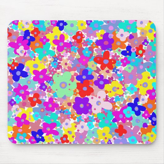 Bright Floral Mousepad Muismat (Voorkant)