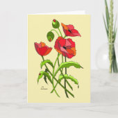Bright Floral papies Kaart (Voorkant)