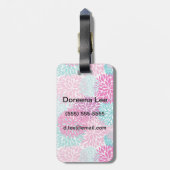 Bright Floral patroon 2 Bagagelabel (Achterkant verticaal)