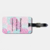 Bright Floral patroon 2 Bagagelabel (Achterkant horizontaal)