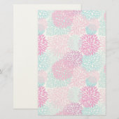Bright Floral patroon 2 Briefpapier (Voorkant / Achterkant)
