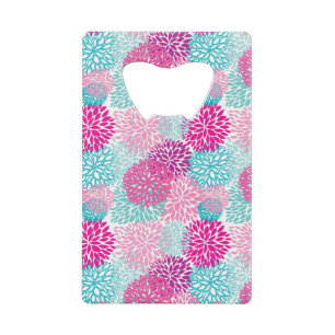 Bright Floral patroon 2 Creditkaart Flessenopener