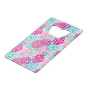 Bright Floral patroon 2 Creditkaart Flessenopener (Voorkant Gekanteld)
