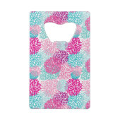 Bright Floral patroon 2 Creditkaart Flessenopener (Achterkant)