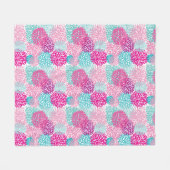 Bright Floral patroon 2 Fleece Deken (Voorkant (Horizontaal))