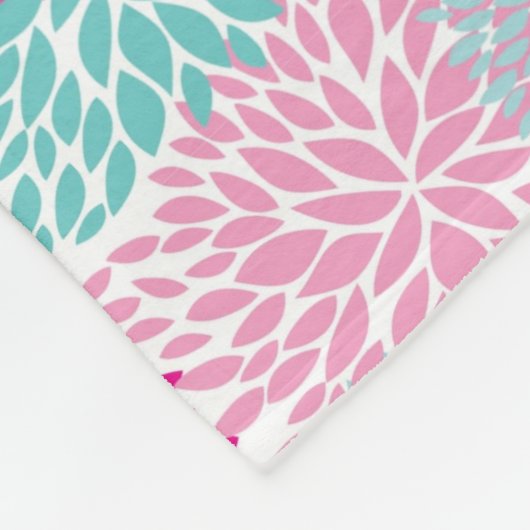 Bright Floral patroon 2 Fleece Deken (Hoek)