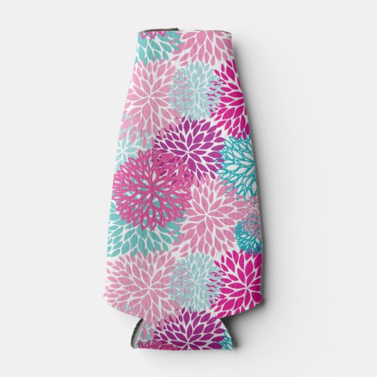 Bright Floral patroon 2 Flesjeskoeler (Voorkant)