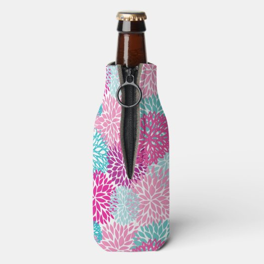 Bright Floral patroon 2 Flesjeskoeler (Fles Achterkant)