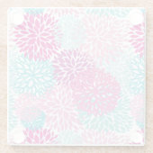 Bright Floral patroon 2 Glazen Onderzetter (Achterkant)