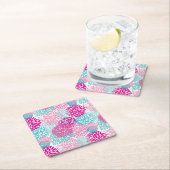 Bright Floral patroon 2 Kartonnen Onderzetters (Insitu)