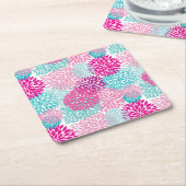 Bright Floral patroon 2 Kartonnen Onderzetters (Schuin)