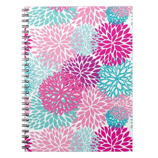 Bright Floral patroon 2 Notitieboek (Voorkant)