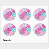 Bright Floral patroon 2 Ronde Sticker (Vel)