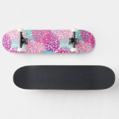 Bright Floral patroon 2 Skateboard (Horizontaal)