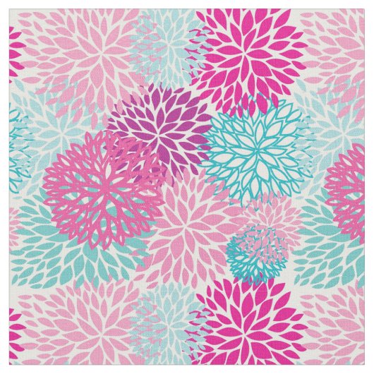 Bright Floral patroon 2 Stof (Close Up)