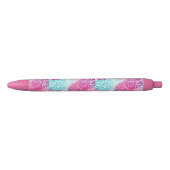 Bright Floral patroon 2 Zwarte Inkt Pen (Voorkant)