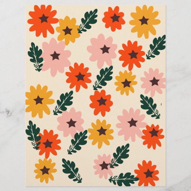 Bright Floral Patroonpapier (Voorkant)