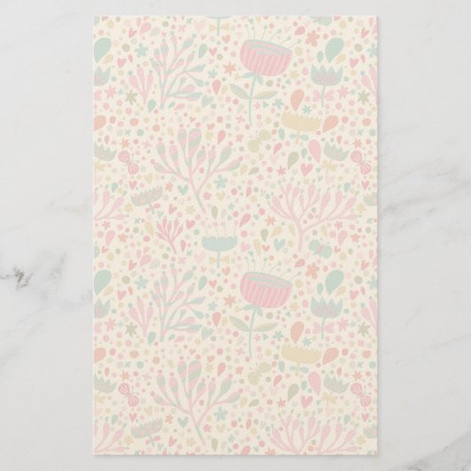 Bright floral pattern briefpapier (Voorkant)