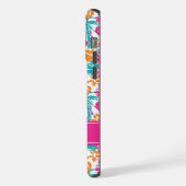 Bright Floral Pattern Phone Case (Name) iPhone Hoesje (Linkerkant)