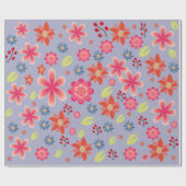 Bright Floral Pattern Wrapping Paper Sheets Cadeaupapier (Vlak)