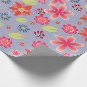 Bright Floral Pattern Wrapping Paper Sheets Cadeaupapier (Hoek)