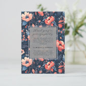 Bright Floral Photo Sympathy Begrafenismonument Bedankkaart (Staand voorkant)