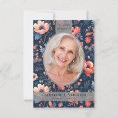 Bright Floral Photo Sympathy Begrafenismonument Bedankkaart (Achterkant)