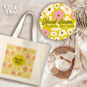 Bright Floral_Plastic is mijn stijl niet Grote Tote Bag