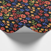 Bright Floral Print Aangepast inpakpapier (Hoek)