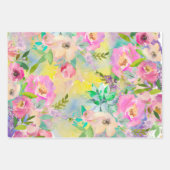 Bright Floral Profusion Vrijgezellenfeest Inpakpapier Vel (Voorkant)