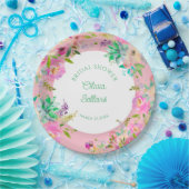 Bright Floral Profusion Vrijgezellenfeest Papieren Bordje (Feest)