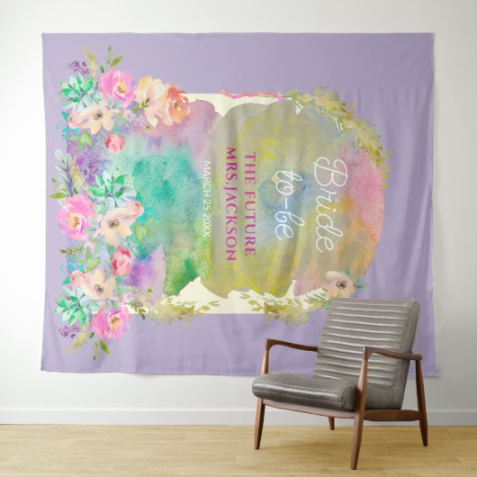 Bright Floral Profusion Vrijgezellenfeest Wandkleed (In Situ (horizontaal))