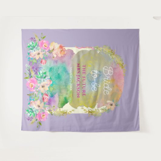 Bright Floral Profusion Vrijgezellenfeest Wandkleed (Voorkant (horizontaal))