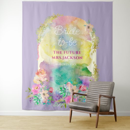 Bright Floral Profusion Vrijgezellenfeest Wandkleed (In situ)