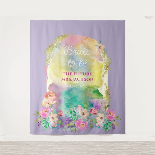 Bright Floral Profusion Vrijgezellenfeest Wandkleed (Voorkant)