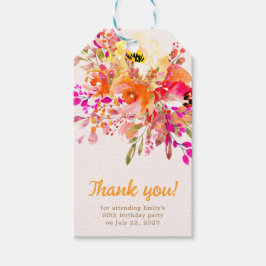 Bright Floral romantisch feest dank u Cadeaulabel