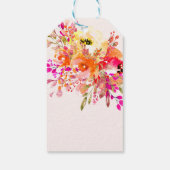 Bright Floral romantisch feest dank u Cadeaulabel (Achterkant)