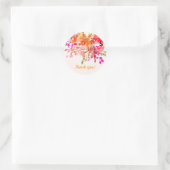 Bright Floral romantisch feest dank u Ronde Sticker (Tas)
