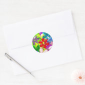 Bright Floral Ronde Sticker (Envelop)