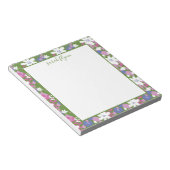 Bright Floral roze en witte laptop Notitieblok (Schuin)