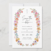 Bright Floral Save The Date (Voorkant)