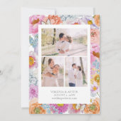 Bright Floral Save The Date (Achterkant)