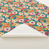 Bright Floral Sherpa Blanket Deken (3/4)
