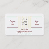 Bright Floral Sinaasappel geel en rood Visitekaartje (Achterkant)