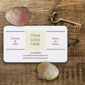 Bright Floral Sinaasappel geel en rood Visitekaartje