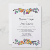 Bright Floral Spring Wedding Kaart (Voorkant)