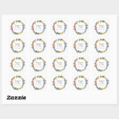 Bright Floral Spring Wedding Sticker (Vel)