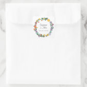 Bright Floral Spring Wedding Sticker (Tas)
